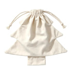 Christmas Gift Bag Tree Shape Durable Fabric Drawstring Closure