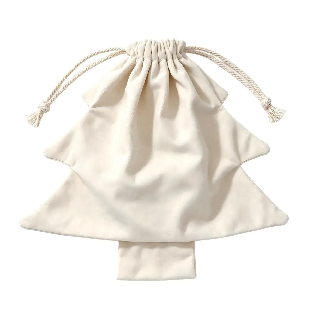 Christmas Gift Bag Tree Shape Durable Fabric Drawstring Closure