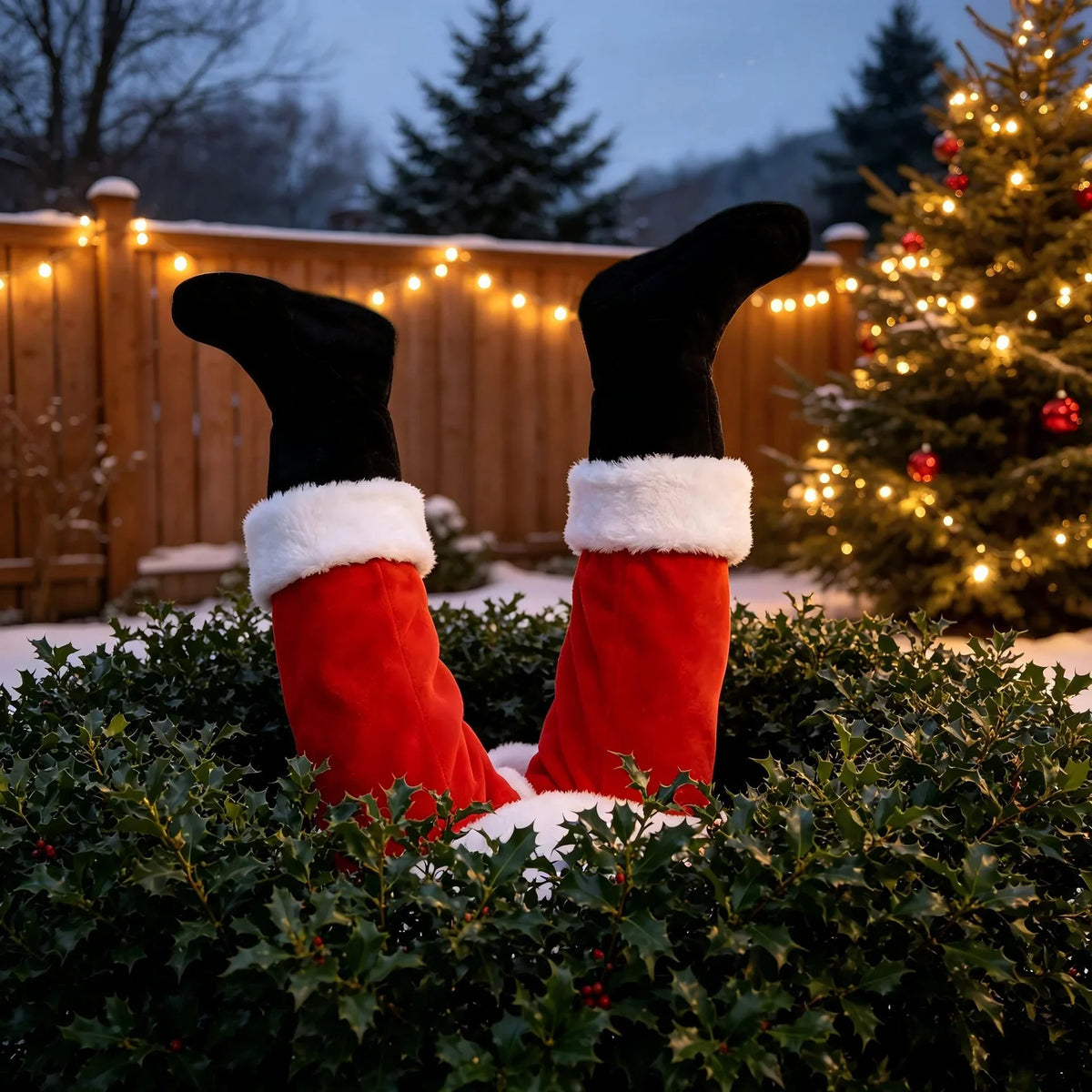 Christmas Gloves Plush Santa Design One Size Fits Most
