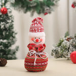 Christmas Gnome Figurine Plush Face & Gift Sack