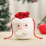 Christmas Gnome Figurine Plush Face & Gift Sack