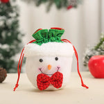 Christmas Gnome Figurine Plush Face & Gift Sack
