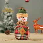 Christmas Gnome Figurine Plush Face & Gift Sack