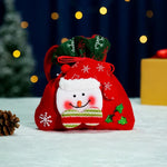 Christmas Gnome Figurine Plush Face & Gift Sack