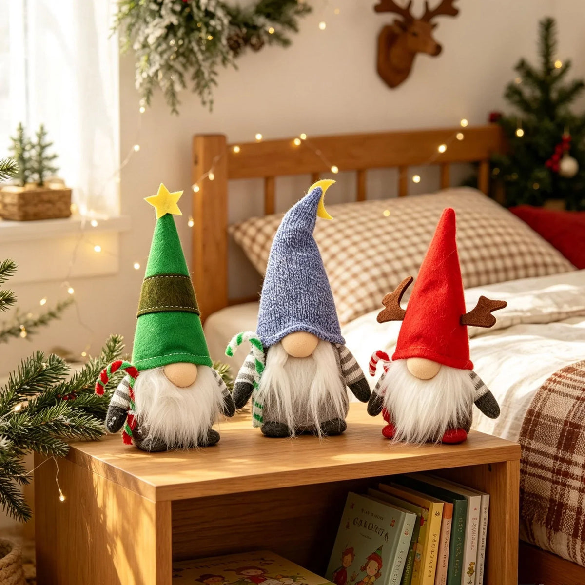 Christmas Gnome Handcrafted Felt Tall Hat