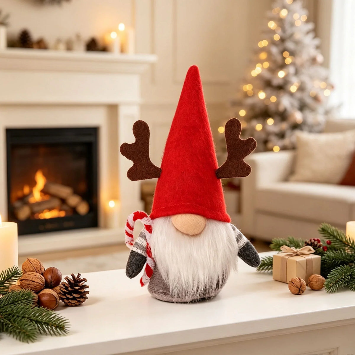 Christmas Gnome Handcrafted Felt Tall Hat