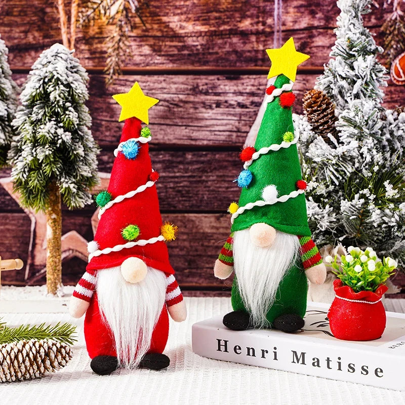 Christmas Gnome Plush Gray Hat & Long White Beard