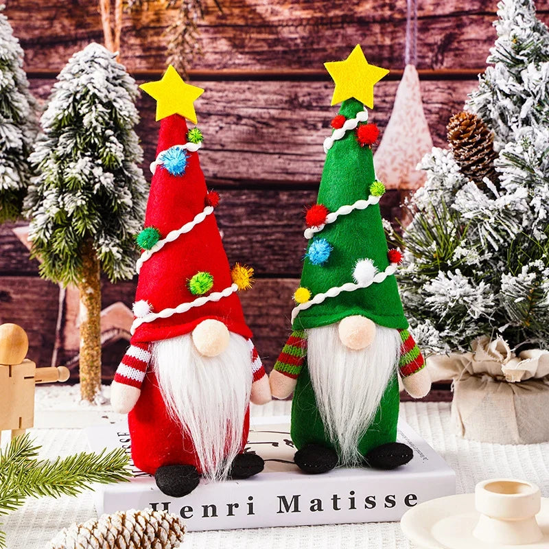 Christmas Gnome Plush Gray Hat & Long White Beard