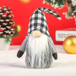 Christmas Gnome Plush Red Checkered Hat