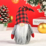 Christmas Gnome Plush Red Checkered Hat