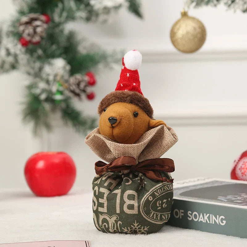 Christmas Gnome Soft Face With Gift Sack