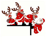 Christmas Hanging Decor Santa & Reindeer Lightweight Reusable