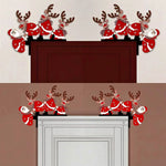 Christmas Hanging Decoration Santa & Reindeer Easy Hang