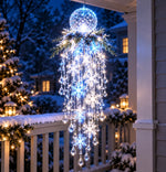 Christmas Hanging Light Cascading LED Snowflake Design