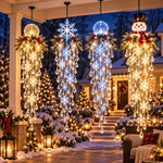 Christmas Hanging Light Cascading LED Snowflake Design