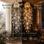 Christmas Hanging Light Cascading LED Snowflake Design