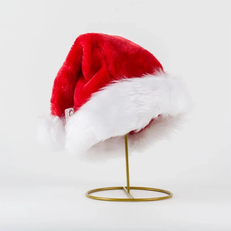 Christmas Hat Multicolor LED Plush Lined