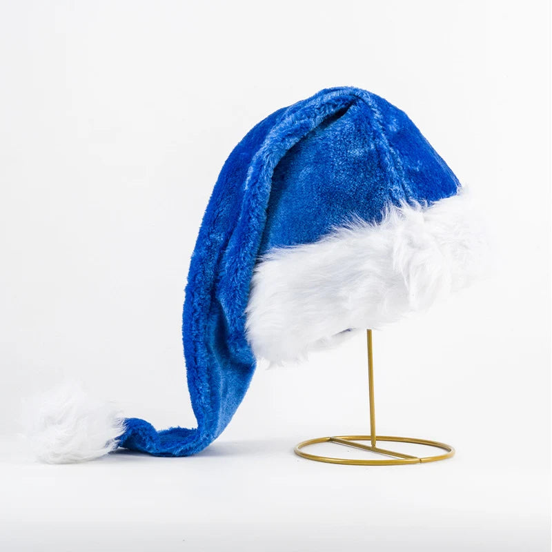 Christmas Hat Multicolor LED Plush Stretch Fit