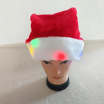 Christmas Hat Plush Light-Up Red With White Pom-Pom