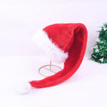 Christmas Hat Soft Fabric Plush Trim & Pom-Pom