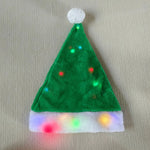 Christmas Hat Soft Fleece Integrated Lights One Size