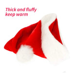 Christmas Hat Soft Plush & Faux Fur Trim One Size