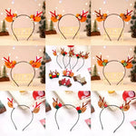 Christmas Hat Soft Plush Reindeer Antlers & Pom-Poms