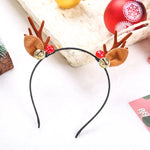 Christmas Hat Soft Plush Reindeer Antlers & Pom-Poms