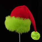 Christmas Hat Soft Plush Trim One Size Fits All