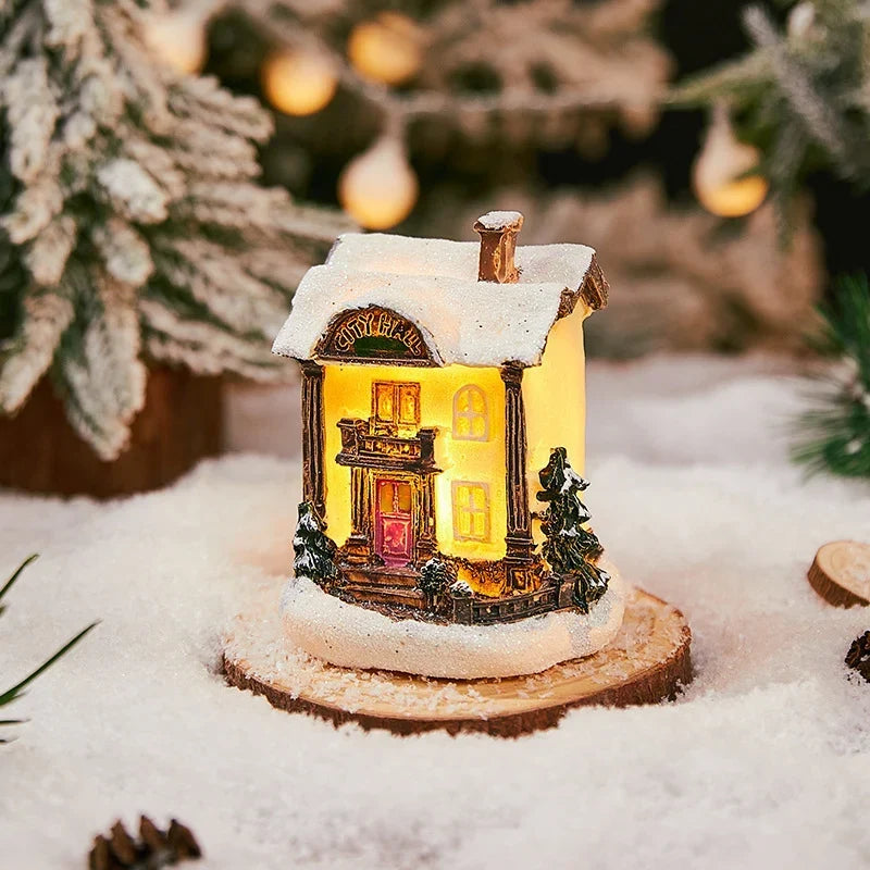Christmas House Soft LED Glow Polyresin Indoor & Outdoor