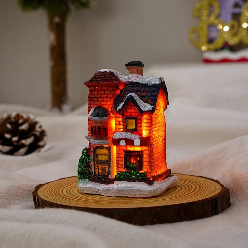 Christmas House Soft LED Glow Polyresin Indoor & Outdoor