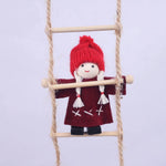 Christmas Ladder Handcrafted Figures & Easy-Hang Loop