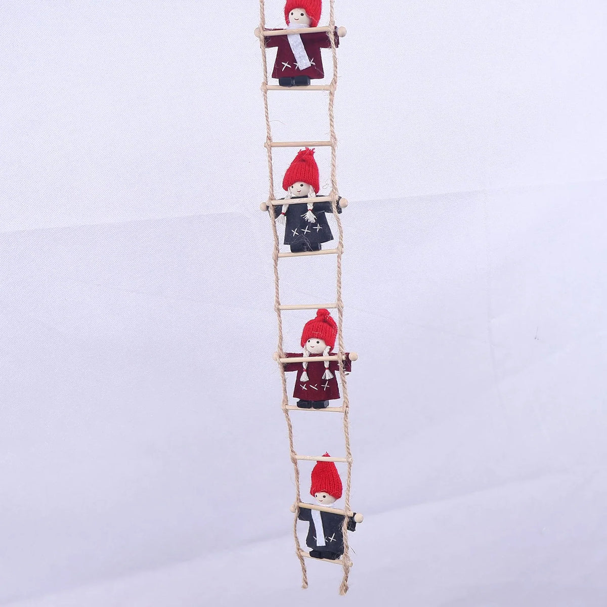 Christmas Ladder Handcrafted Figures & Easy-Hang Loop
