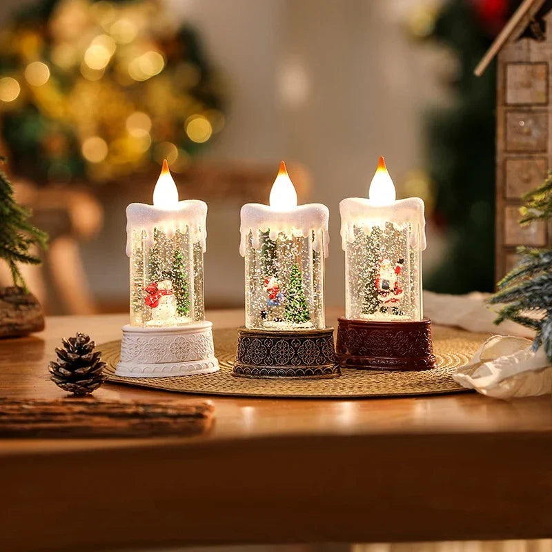 Christmas Lantern Animated Santa LED & Battery-Free