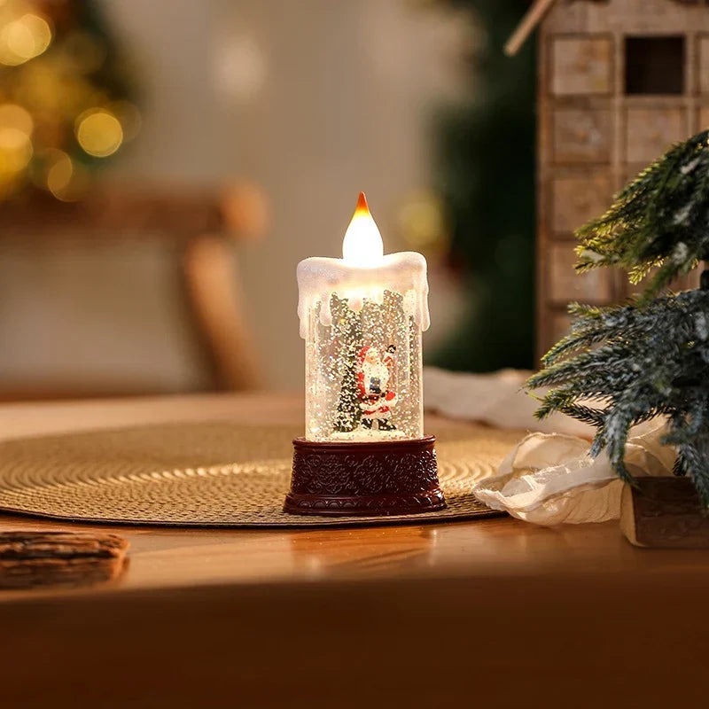 Christmas Lantern Animated Santa LED & Battery-Free