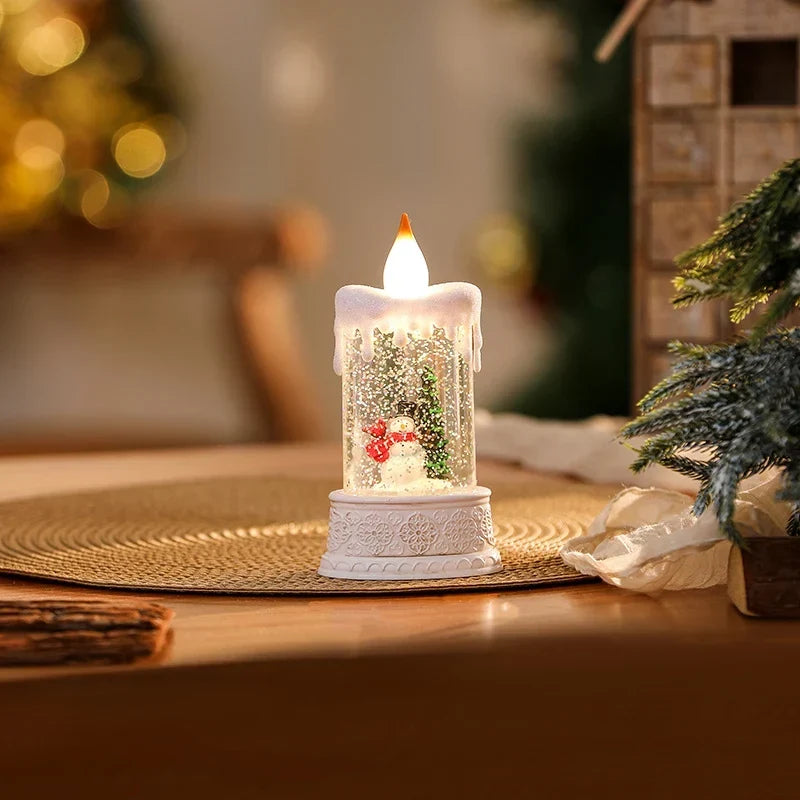 Christmas Lantern Animated Santa LED & Battery-Free