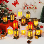 Christmas Lantern Animated Santa Motif Warm LED Battery Free
