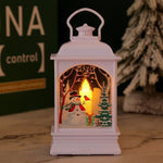 Christmas Lantern Animated Santa Motif Warm LED Battery Free
