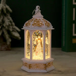 Christmas Lantern Animated Santa Movement Warm LED Battery-Free