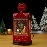 Christmas Lantern Animated Snowman Scene Integrated LED
