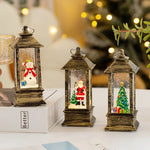 Christmas Lantern Battery-Operated Warm LED Glow & Snow Scene