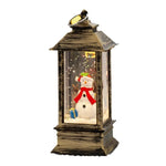 Christmas Lantern Built-In LED & Snow Effect Battery-Free