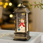 Christmas Lantern Built-In LED & Snow Effect Battery-Free