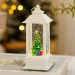Christmas Lantern Built-In LED & Snow Effect Battery-Free