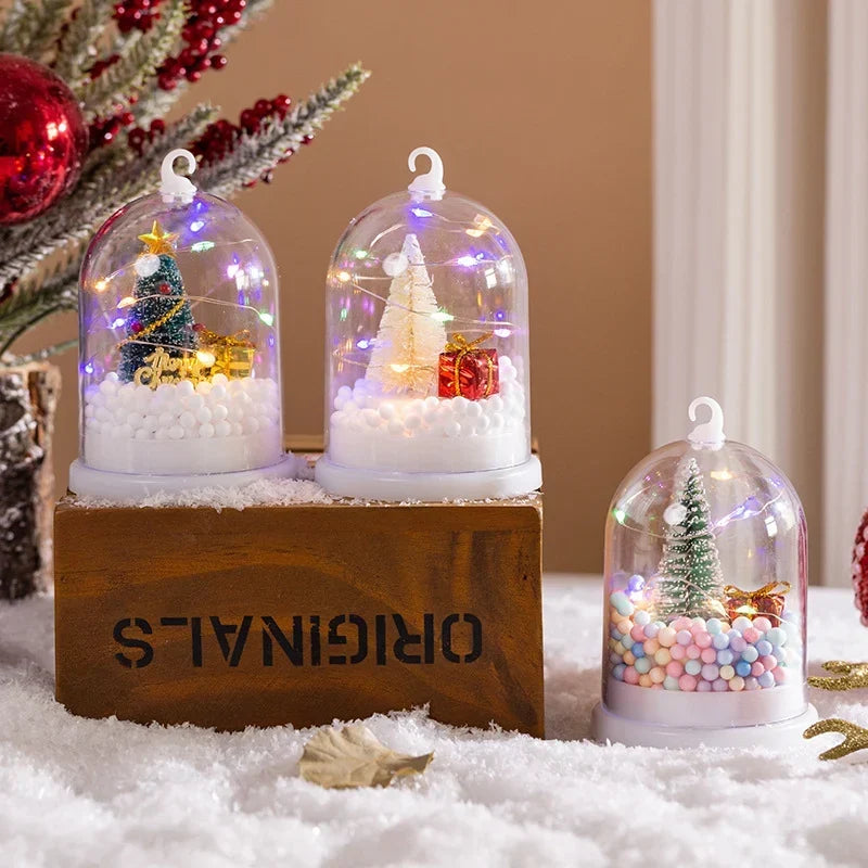 Christmas Lantern Clear Dome Warm White LED
