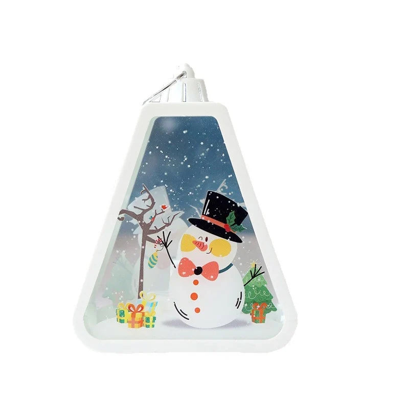 Christmas Lantern Durable Plastic Warm Light Indoor & Outdoor