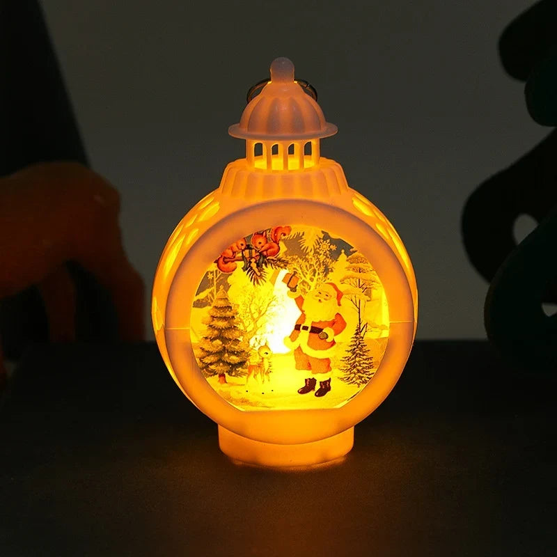 Christmas Lantern Festive Scene Cutout Soft Warm Glow