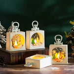 Christmas Lantern Flameless Warm LED Durable Metal