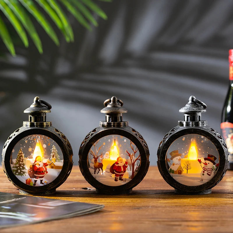 Christmas Lantern Flickering LED Battery Free Indoor & Outdoor