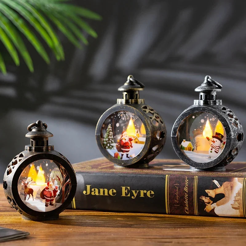 Christmas Lantern Flickering LED Cable-Free Indoor & Outdoor